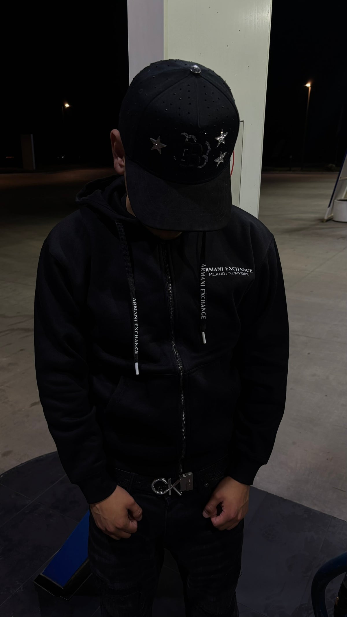 Hoodie Armani Exchange Full Zip Negro