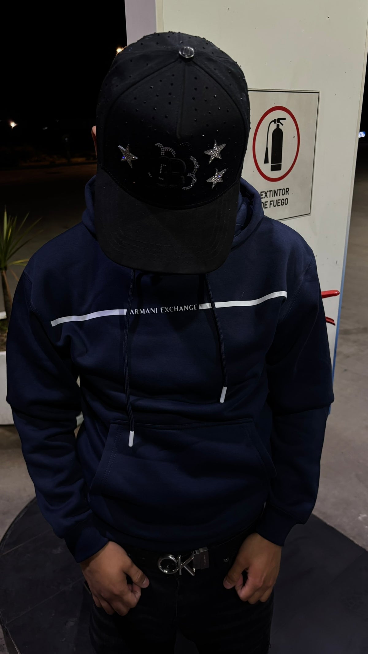 Hoodie Armani Exchange Line Azul Marino