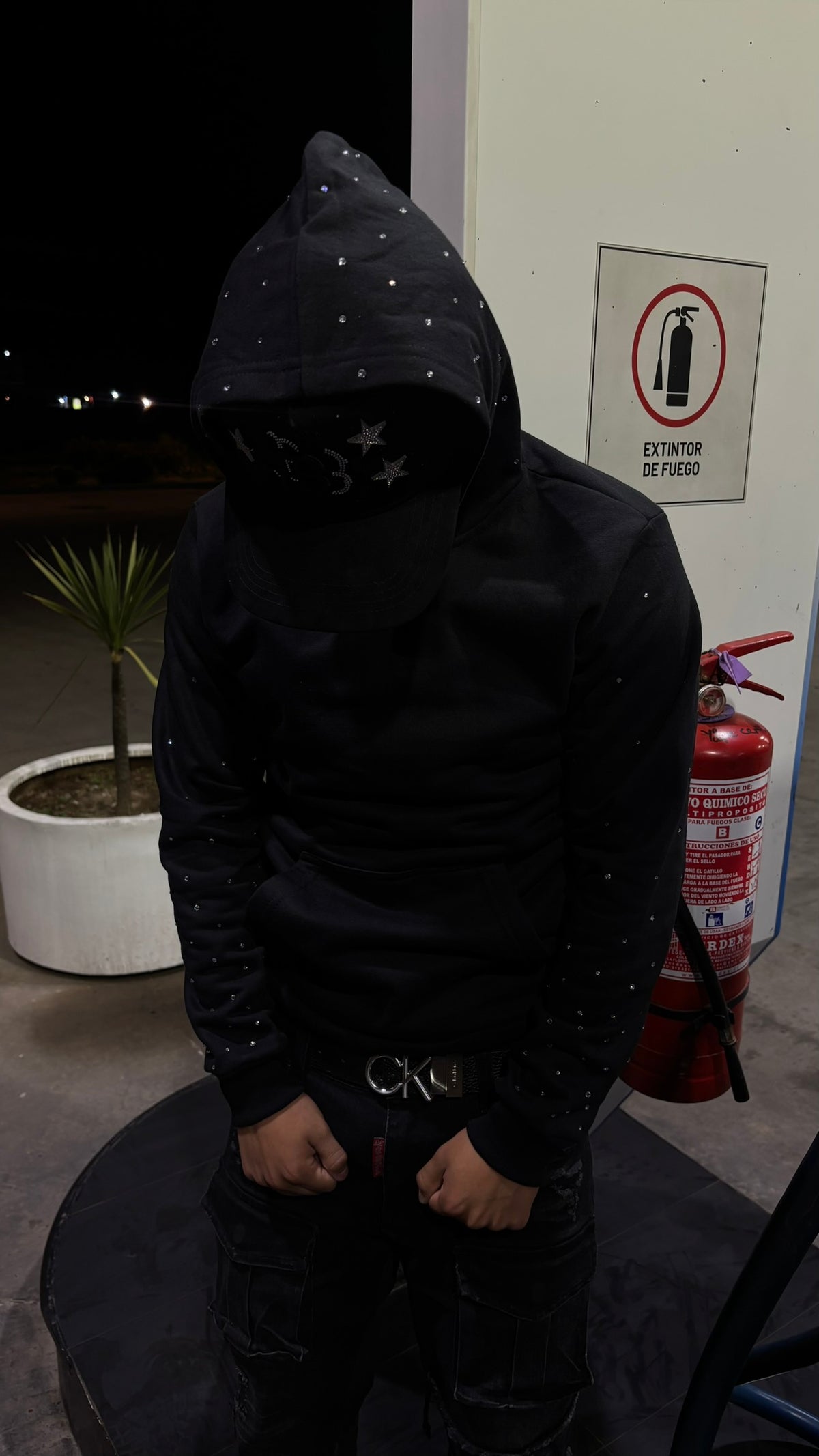Hoodie Brillos Negro