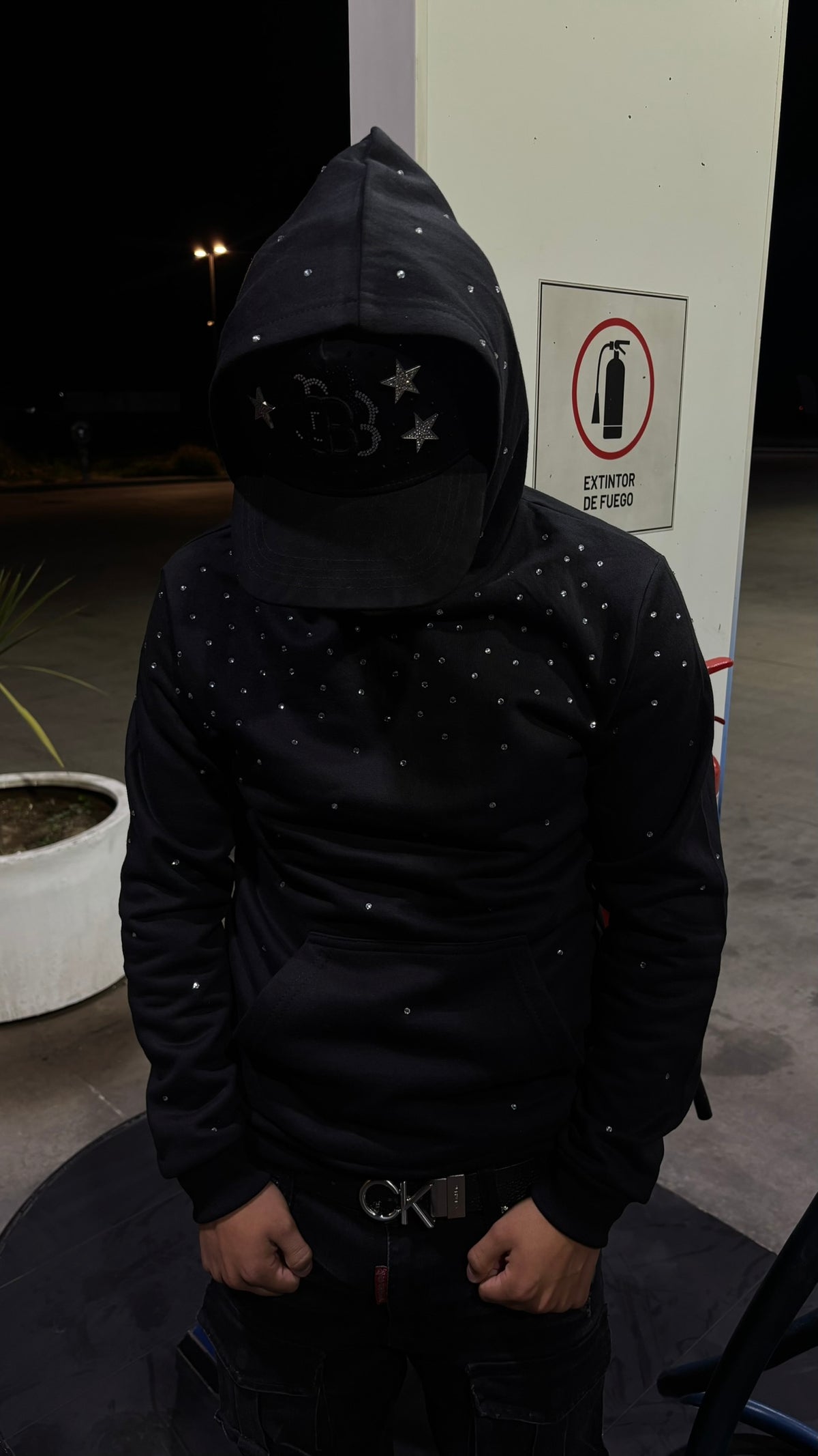 Hoodie Brillos Full Negro