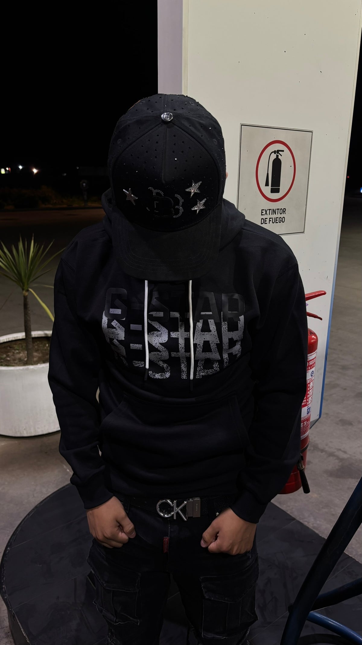 Hoodie G-Star Graphic Negro