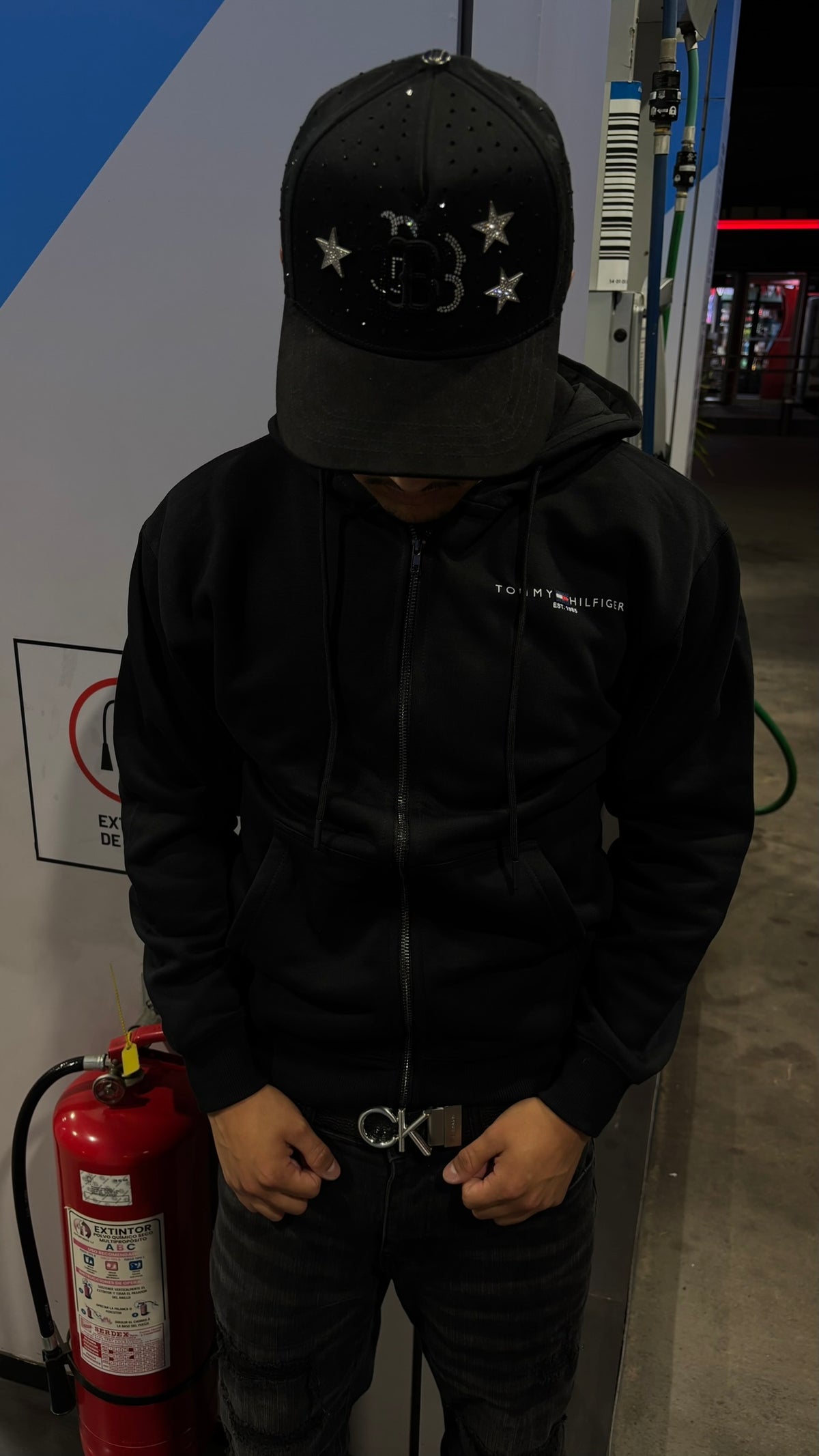 Hoodie Tommy Hilfiger Full Zip Negro