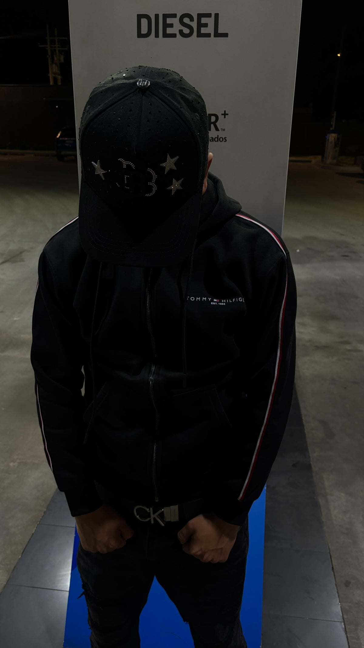 Tommy Hilfiger Full Zip Franja Negro